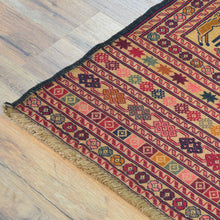 Load image into Gallery viewer, Fine Afghan Soumack Tribal Pictorial Handmade Wool Rug (Size 3.11 X 6.1) Cwral-8622