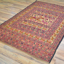 Load image into Gallery viewer, Fine Afghan Soumack Tribal Pictorial Handmade Wool Rug (Size 3.11 X 6.1) Cwral-8622