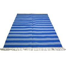 Load image into Gallery viewer, Hand-Woven Cotton Reversible Flatweave Handmade Rug (Size 4.3 X 6.1) Cwral-8649