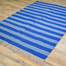 Load image into Gallery viewer, Hand-Woven Cotton Reversible Flatweave Handmade Rug (Size 4.3 X 6.1) Cwral-8649