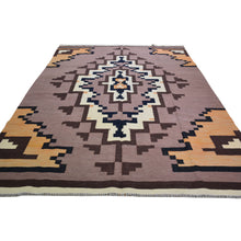 Load image into Gallery viewer, Hand-Woven Tribal Kilim Southwestern Design Wool Rug (Size 6.4 X 9.9) Cwral-8700