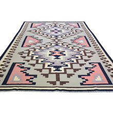 Load image into Gallery viewer, Hand-Woven Reversible Navajo Style Handmade Wool Rug (Size 6.5 X 9.8) Cwral-8712