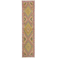 Load image into Gallery viewer, Hand-Knotted and Soumak Geometric Design Wool Rug (Size 2.3 X 9.7) Cwral-8790