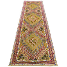Load image into Gallery viewer, Hand-Knotted and Soumak Geometric Design Wool Rug (Size 2.3 X 9.7) Cwral-8790