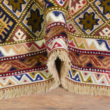 Load image into Gallery viewer, Hand-Knotted and Soumak Geometric Design Wool Rug (Size 2.3 X 9.7) Cwral-8790