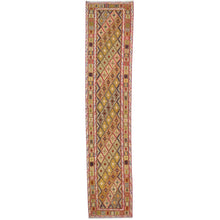 Load image into Gallery viewer, Hand-Knotted and Soumak Geometric Design Wool Rug (Size 2.4 X 11.1) Cwral-8793