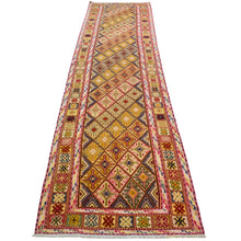 Load image into Gallery viewer, Hand-Knotted and Soumak Geometric Design Wool Rug (Size 2.4 X 11.1) Cwral-8793