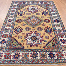 Load image into Gallery viewer, Hand-Knotted Caucasian Design Kazak Wool Handmade Rug (Size 4.2 X 5.6) Cwral-8877