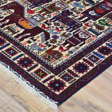 Load image into Gallery viewer, Hand-Knotted Afghan Tribal Pictorial Design Wool Handmade Rug (Size 3.9 X 6.2) Cwral-9117