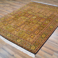 Load image into Gallery viewer, Hand-Knotted Traditional Design Kashmiri Silk Handmade Rug (Size 5.0 X 6.11) Cwral-9213