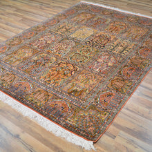 Load image into Gallery viewer, Hand-Knotted Traditional Design Kashmiri Silk Handmade Rug (Size 5.1 X 7.2) Cwral-9216