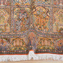 Load image into Gallery viewer, Hand-Knotted Traditional Design Kashmiri Silk Handmade Rug (Size 5.1 X 7.2) Cwral-9216