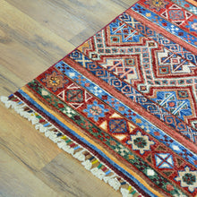 Load image into Gallery viewer, Hand-Knotted Kazak Khorjin Design Handmade Wool Rug (Size 2.9 X 9.5) Cwral-9252
