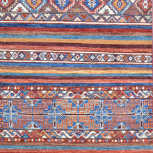 Load image into Gallery viewer, Hand-Knotted Kazak Khorjin Design Handmade Wool Rug (Size 2.9 X 9.5) Cwral-9252