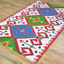 Load image into Gallery viewer, Hand-Woven Kashmiri Chain-Stitched Handmade Wool Rug (Size 3.10 X 6.0) Cwral-9285