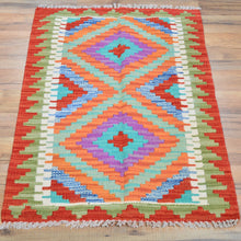 Load image into Gallery viewer, Hand-Woven Reversible Tribal Kilim Handmade Wool Rug (Size 2.0 X 2.11) Cwral-9318