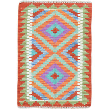 Load image into Gallery viewer, Hand-Woven Reversible Tribal Kilim Handmade Wool Rug (Size 2.0 X 2.11) Cwral-9318