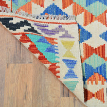 Load image into Gallery viewer, Hand-Woven Reversible Tribal Kilim Handmade Wool Rug (Size 1.11 X 2.7) Cwral-9384