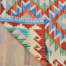 Load image into Gallery viewer, Hand-Woven Reversible Tribal Kilim Handmade Wool Rug (Size 1.11 X 2.7) Cwral-9393