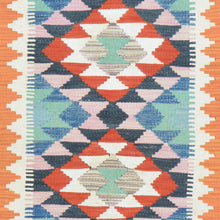 Load image into Gallery viewer, Hand-Woven Reversible Tribal Kilim Handmade Wool Rug (Size 2.1 X 3.1) Cwral-9402