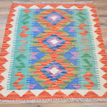 Load image into Gallery viewer, Hand-Woven Reversible Tribal Kilim Handmade Wool Rug (Size 2.1 X 2.9) Cwral-9414