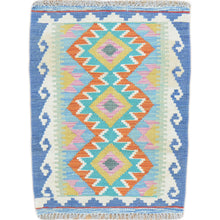 Load image into Gallery viewer, Hand-Woven Southwestern Design Kilim Handmade Wool Rug (Size 1.11 X 2.10) Cwral-9435