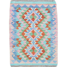 Load image into Gallery viewer, Hand-Woven Southwestern Design Kilim Handmade Wool Rug (Size 1.11 X 2.9) Cwral-9444