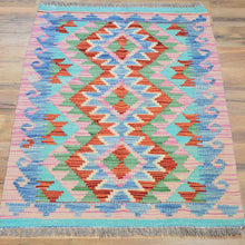 Load image into Gallery viewer, Hand-Woven Southwestern Design Kilim Handmade Wool Rug (Size 1.11 X 2.9) Cwral-9444