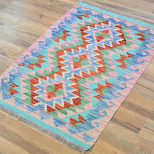 Load image into Gallery viewer, Hand-Woven Southwestern Design Kilim Handmade Wool Rug (Size 1.11 X 2.9) Cwral-9444
