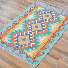 Load image into Gallery viewer, Hand-Woven Southwestern Design Kilim Handmade Wool Rug (Size 2.0 X 2.10) Cwral-9453