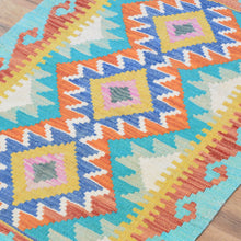 Load image into Gallery viewer, Hand-Woven Southwestern Design Kilim Handmade Wool Rug (Size 2.0 X 2.10) Cwral-9453