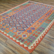 Load image into Gallery viewer, Hand-Woven Southwestern Afghan Kilim Handmade Wool Rug (Size 6.0 X 8.1) Cwral-9462