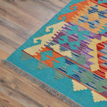 Load image into Gallery viewer, Hand-Woven Southwestern Afghan Kilim Handmade Wool Rug (Size 6.9 X 9.4) Cwral-9465