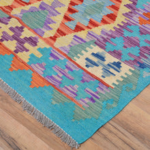 Load image into Gallery viewer, Hand-Woven Southwestern Afghan Kilim Handmade Wool Rug (Size 6.9 X 9.4) Cwral-9465