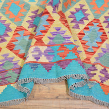 Load image into Gallery viewer, Hand-Woven Southwestern Afghan Kilim Handmade Wool Rug (Size 6.9 X 9.4) Cwral-9465