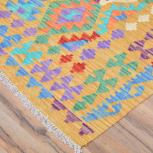 Load image into Gallery viewer, Hand-Woven Afghan Momana Reversible Kilim 100% Wool Rug (Size 6.9 X 9.6) Cwral-9522