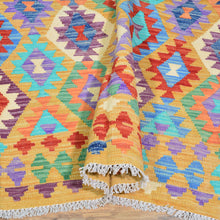 Load image into Gallery viewer, Hand-Woven Afghan Momana Reversible Kilim 100% Wool Rug (Size 6.9 X 9.6) Cwral-9522