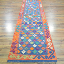 Load image into Gallery viewer, Hand-Woven Flatweave Geometric Design Kilim Handmade Wool (Size 2.5 X 16.0) Cwral-9552