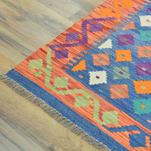Load image into Gallery viewer, Hand-Woven Flatweave Geometric Design Kilim Handmade Wool (Size 2.5 X 16.0) Cwral-9552