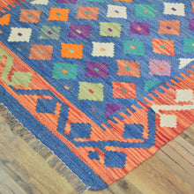 Load image into Gallery viewer, Hand-Woven Flatweave Geometric Design Kilim Handmade Wool (Size 2.5 X 16.0) Cwral-9552