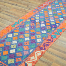 Load image into Gallery viewer, Hand-Woven Flatweave Geometric Design Kilim Handmade Wool (Size 2.5 X 16.0) Cwral-9552