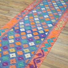 Load image into Gallery viewer, Hand-Woven Flatweave Geometric Design Kilim Handmade Wool (Size 2.5 X 16.0) Cwral-9552