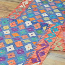 Load image into Gallery viewer, Hand-Woven Flatweave Geometric Design Kilim Handmade Wool (Size 2.5 X 16.0) Cwral-9552
