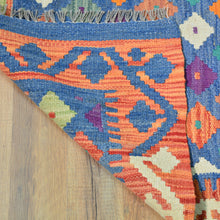 Load image into Gallery viewer, Hand-Woven Flatweave Geometric Design Kilim Handmade Wool (Size 2.5 X 16.0) Cwral-9552