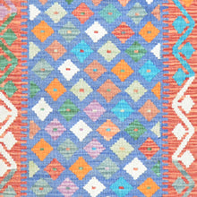 Load image into Gallery viewer, Hand-Woven Flatweave Geometric Design Kilim Handmade Wool (Size 2.5 X 16.0) Cwral-9552