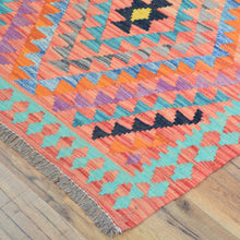 Load image into Gallery viewer, Hand-Woven Flatweave Geometric Design Kilim Handmade Wool (Size 2.8 X 16.6) Cwral-9555