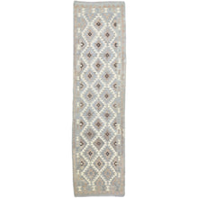 Load image into Gallery viewer, Hand-Woven Flatweave Geometric Design Kilim Handmade Wool (Size 2.8 X 9.8) Cwral-9567