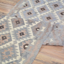 Load image into Gallery viewer, Hand-Woven Flatweave Geometric Design Kilim Handmade Wool (Size 2.8 X 9.8) Cwral-9567
