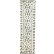 Load image into Gallery viewer, Hand-Woven Flatweave Geometric Design Kilim Handmade Wool (Size 2.10 X 9.7) Cwral-9573