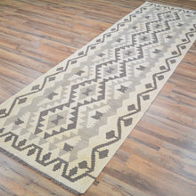 Load image into Gallery viewer, Hand-Woven Flatweave Geometric Design Kilim Handmade Wool (Size 2.10 X 9.7) Cwral-9573